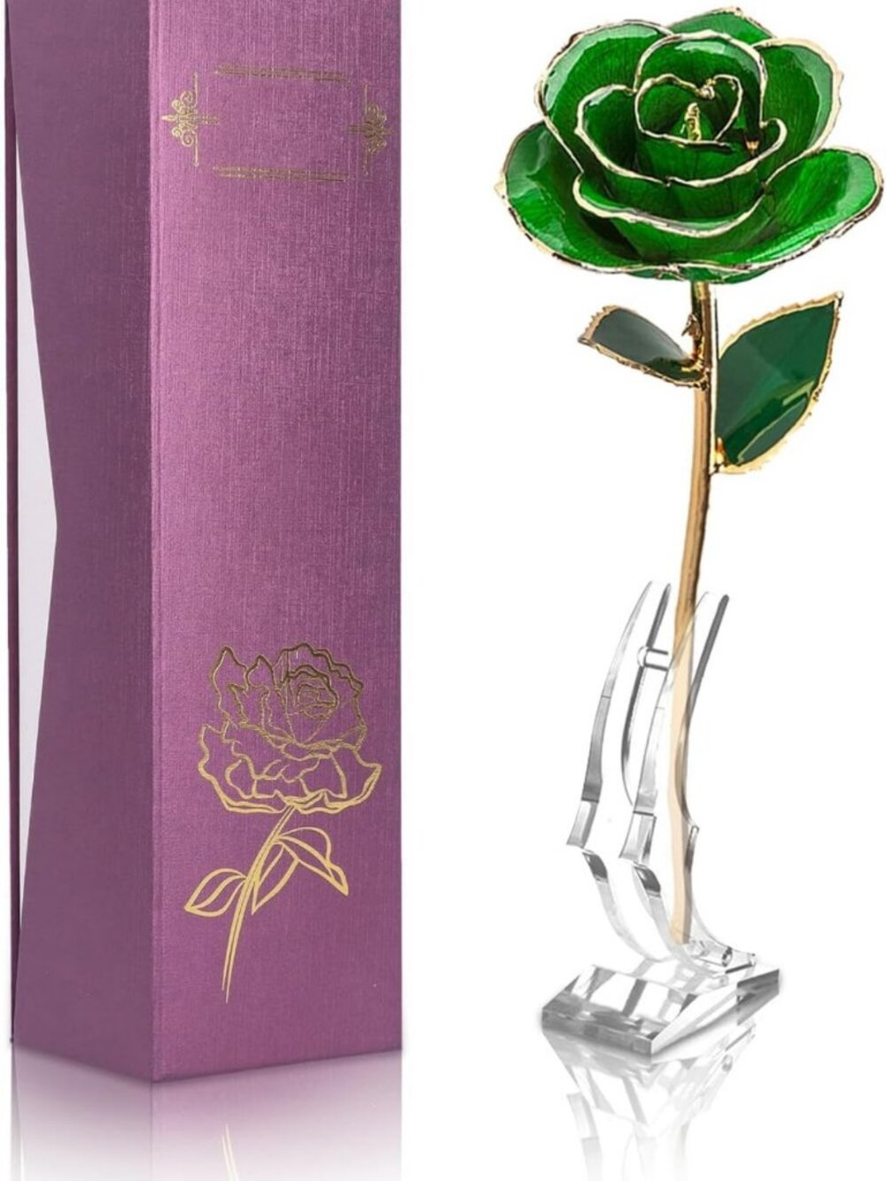 Gold Dipped Rose - Long Lasting Forever Bloom, Unique Decor for Valentine's